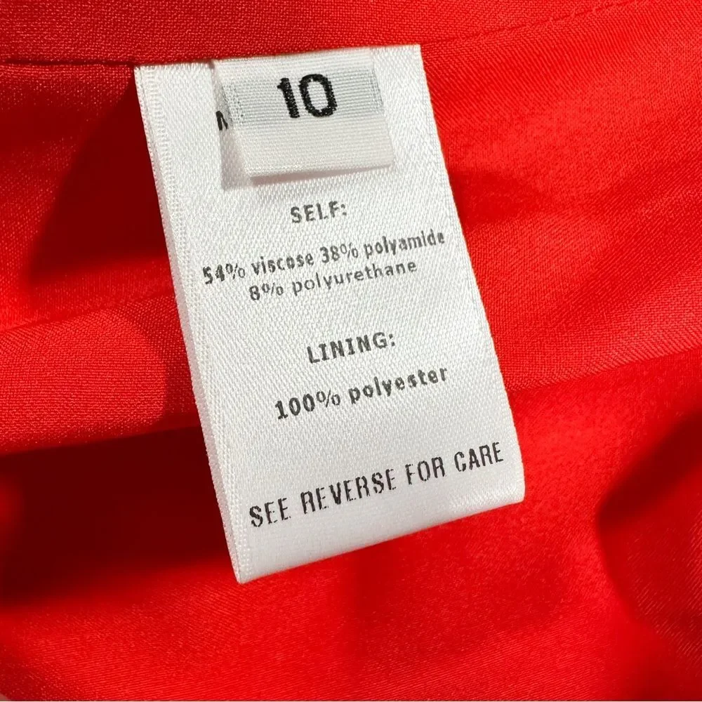AKNVAS Valdi Classic Notch lapels Front Button Closure Blazer Sz 10 Coral Orange